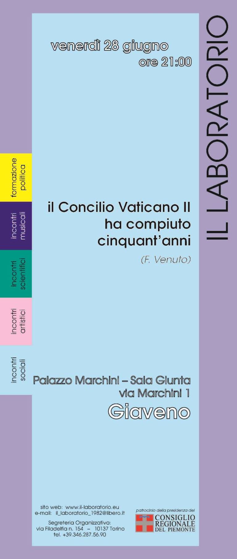 Il Concilio Vaticano Secondo ha compiuto cinquant’anni – Francesco Venuto