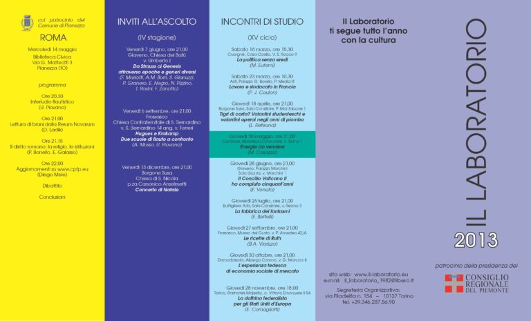 Programma Culturale 2013